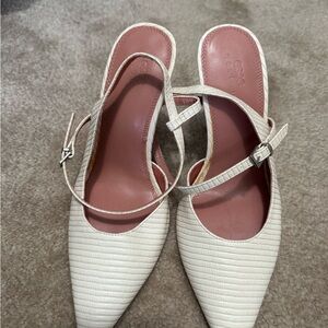 ASOS Cream Textured Heels